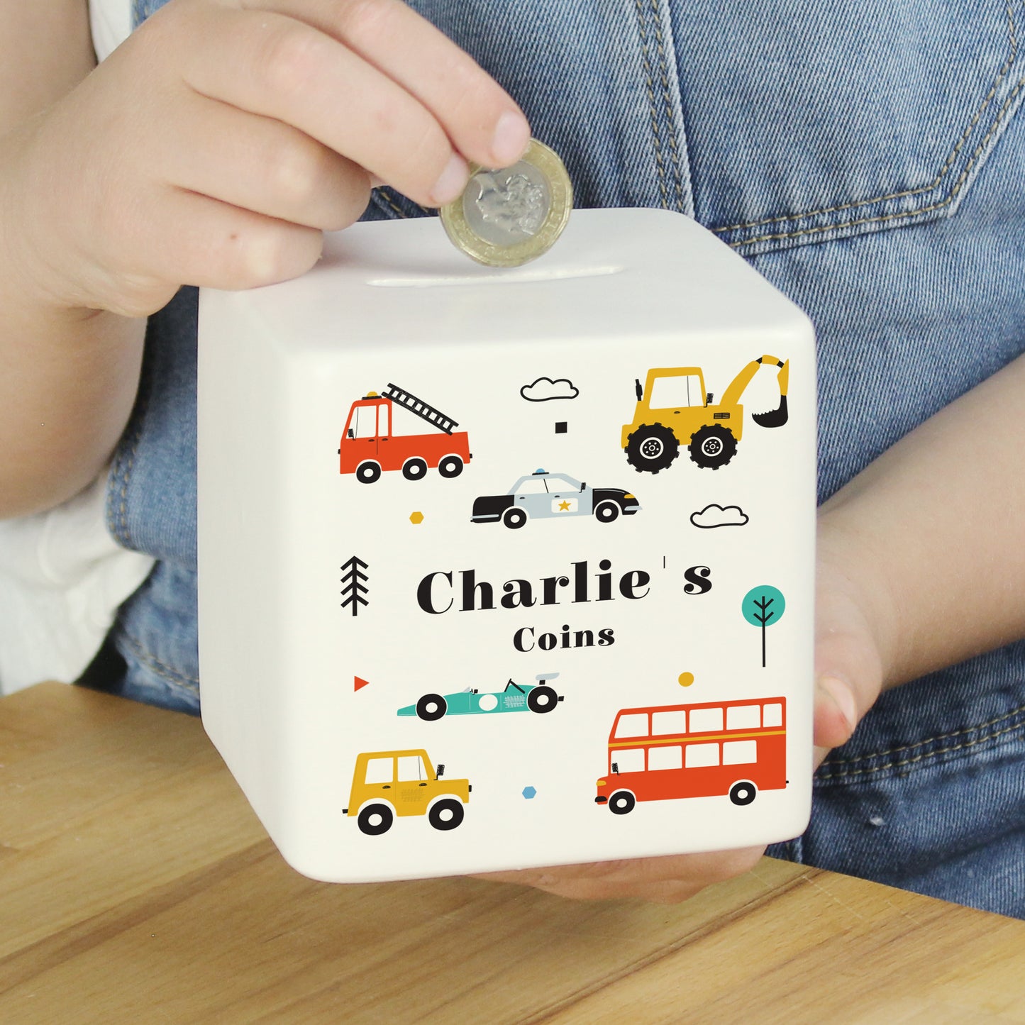 Personalised Vehicles Ceramic Square Money Box - image 4