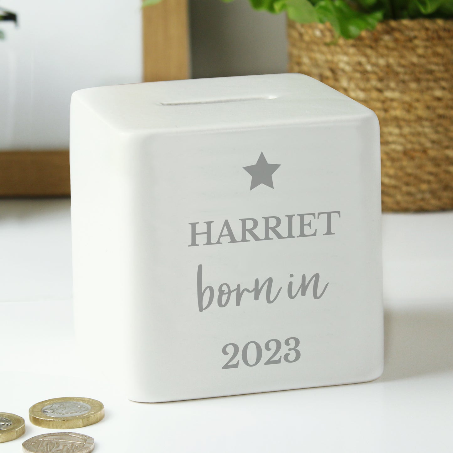 Personalised Born in Money Box - image 2