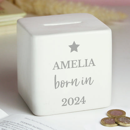 Personalised Born in Money Box - image 3