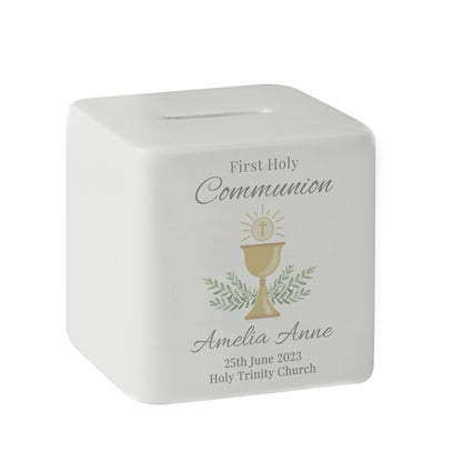 Personalised First Holy Communion Ceramic Square Money Box - image 5