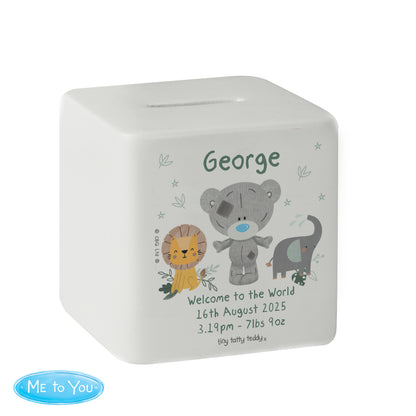 Personalised Tiny Tatty Teddy Jungle Animals Money Box - image 5