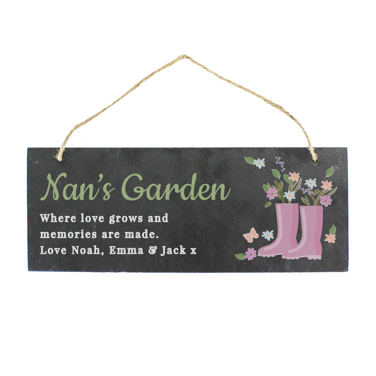 Personalised Floral Garden Slate Sign - image 5