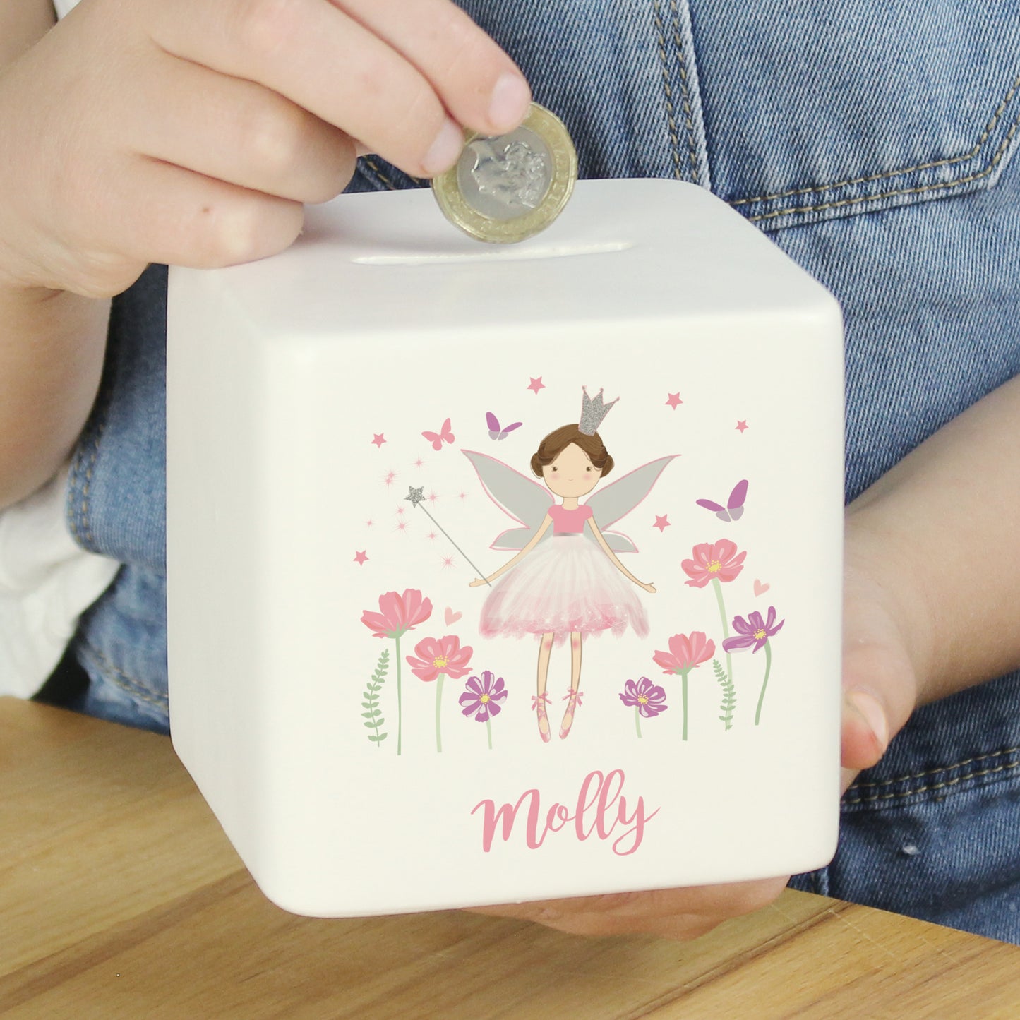 Personalised Fairy Princess Ceramic Money Box - image 3