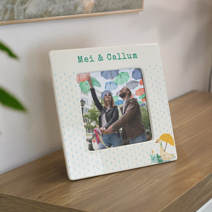 Personalised Puddle Duck Ceramic 4x4 Photo Frame – Baby Christening Gift - image 3