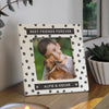 Personalised Pet Paw Print Ceramic 4x4 Photo Frame – Pet Lover Birthday Gift