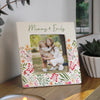 Personalised Floral Ceramic 4x4 Photo Frame – Elegant Birthday Gift for Her