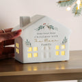 Personalised Christmas Foliage LED Ceramic Light Up House – Christmas Home Gift
