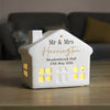 Personalised Black and Gold Free Text Ceramic LED House – Housewarming Gift
