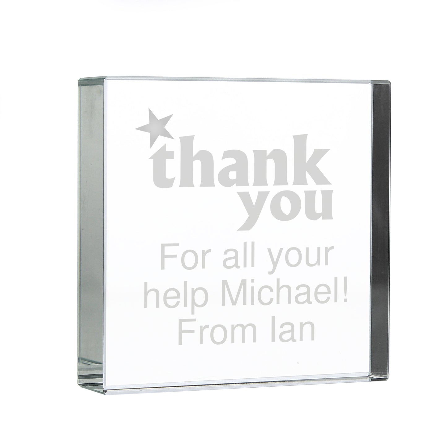 Personalised Thank you Crystal Token - image 2