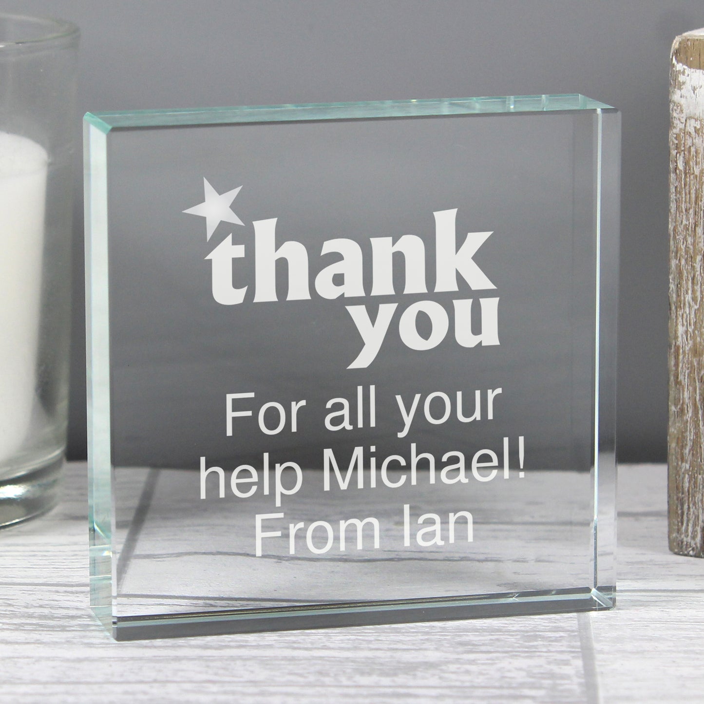 Personalised Thank you Crystal Token - image 3