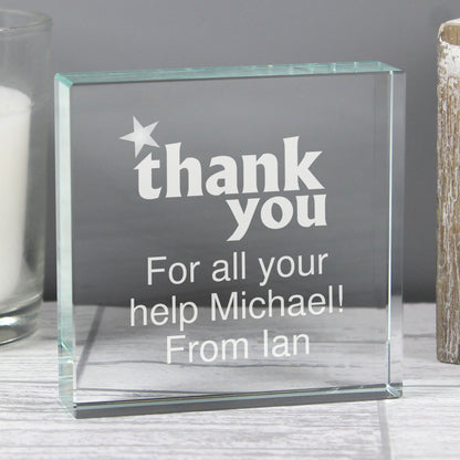 Personalised Thank you Crystal Token - image 3