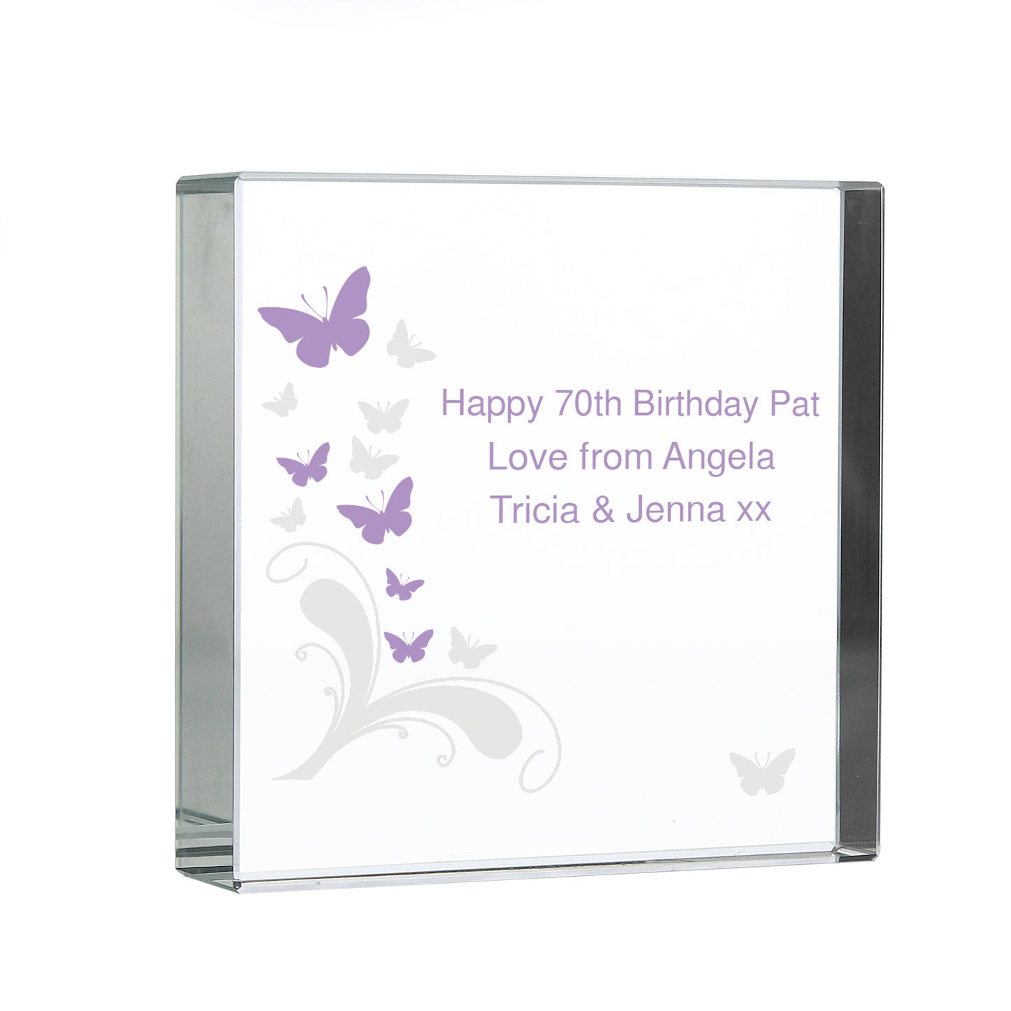 Personalised Butterflies Crystal Token - image 2