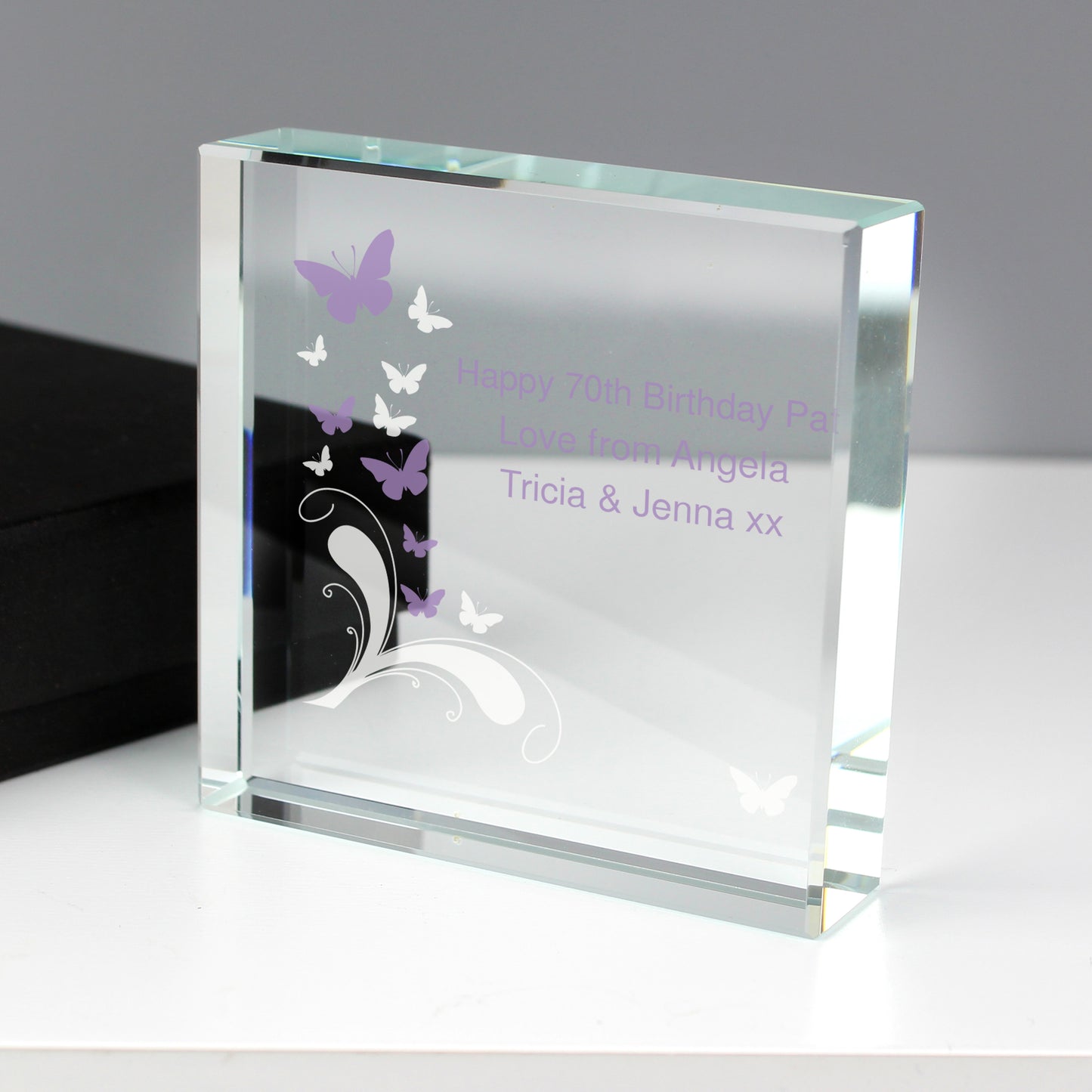 Personalised Butterflies Crystal Token - image 3
