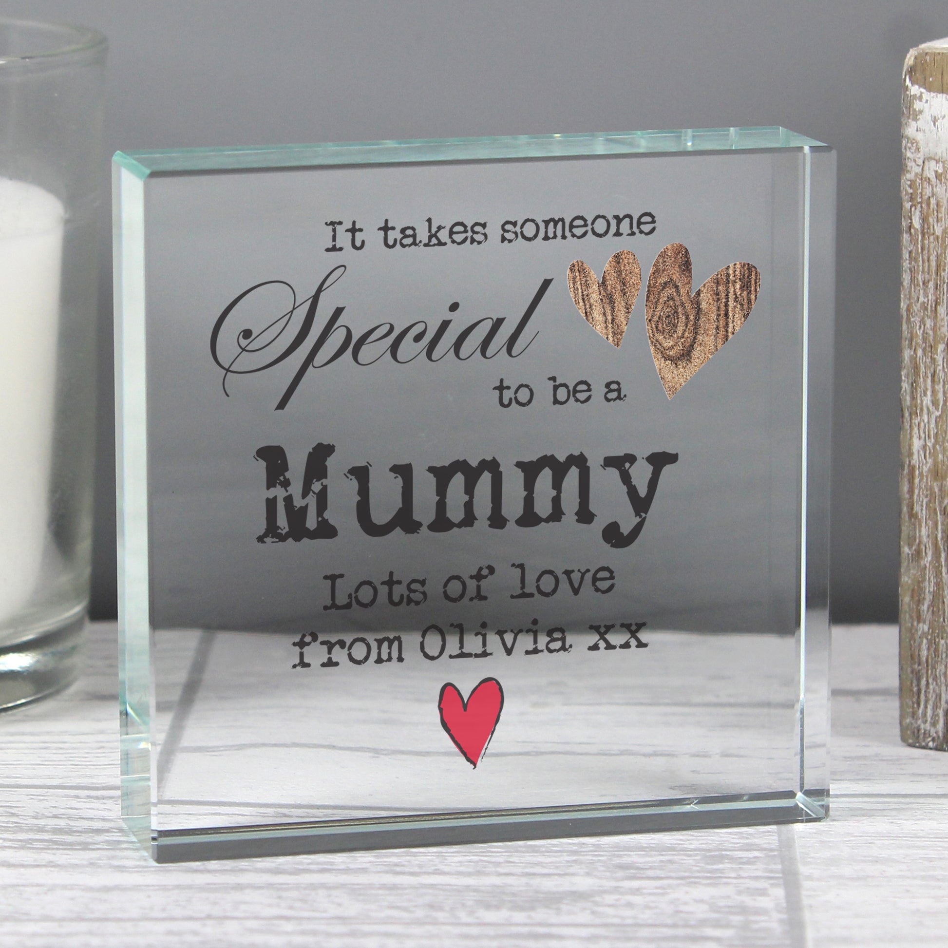 Personalised Someone Special Crystal Token from Heartfelt Gifts