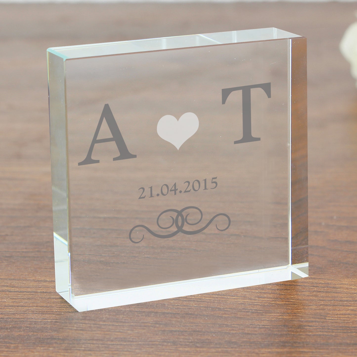 Personalised Silver Monogram Crystal Token - image 2