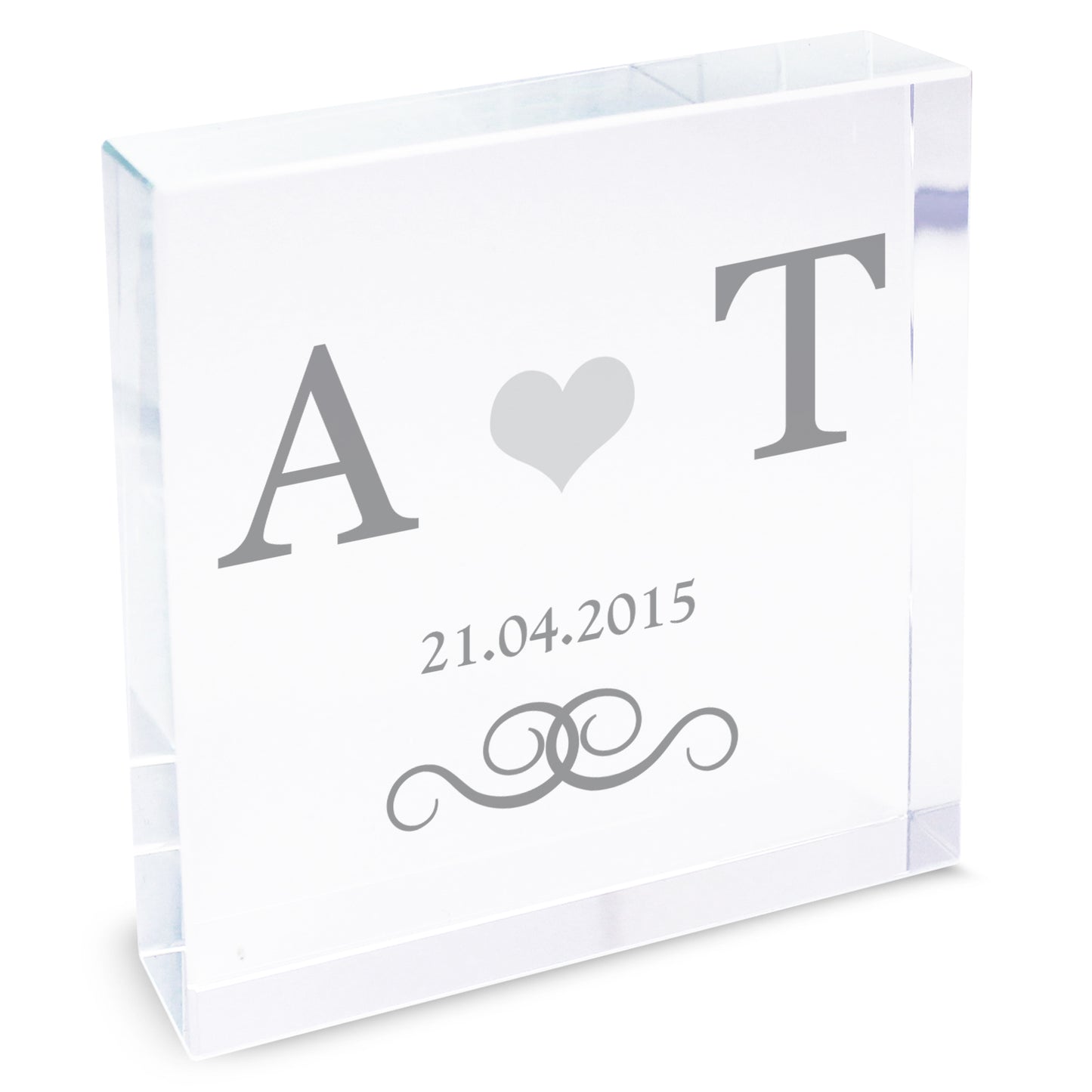 Personalised Silver Monogram Crystal Token - image 3