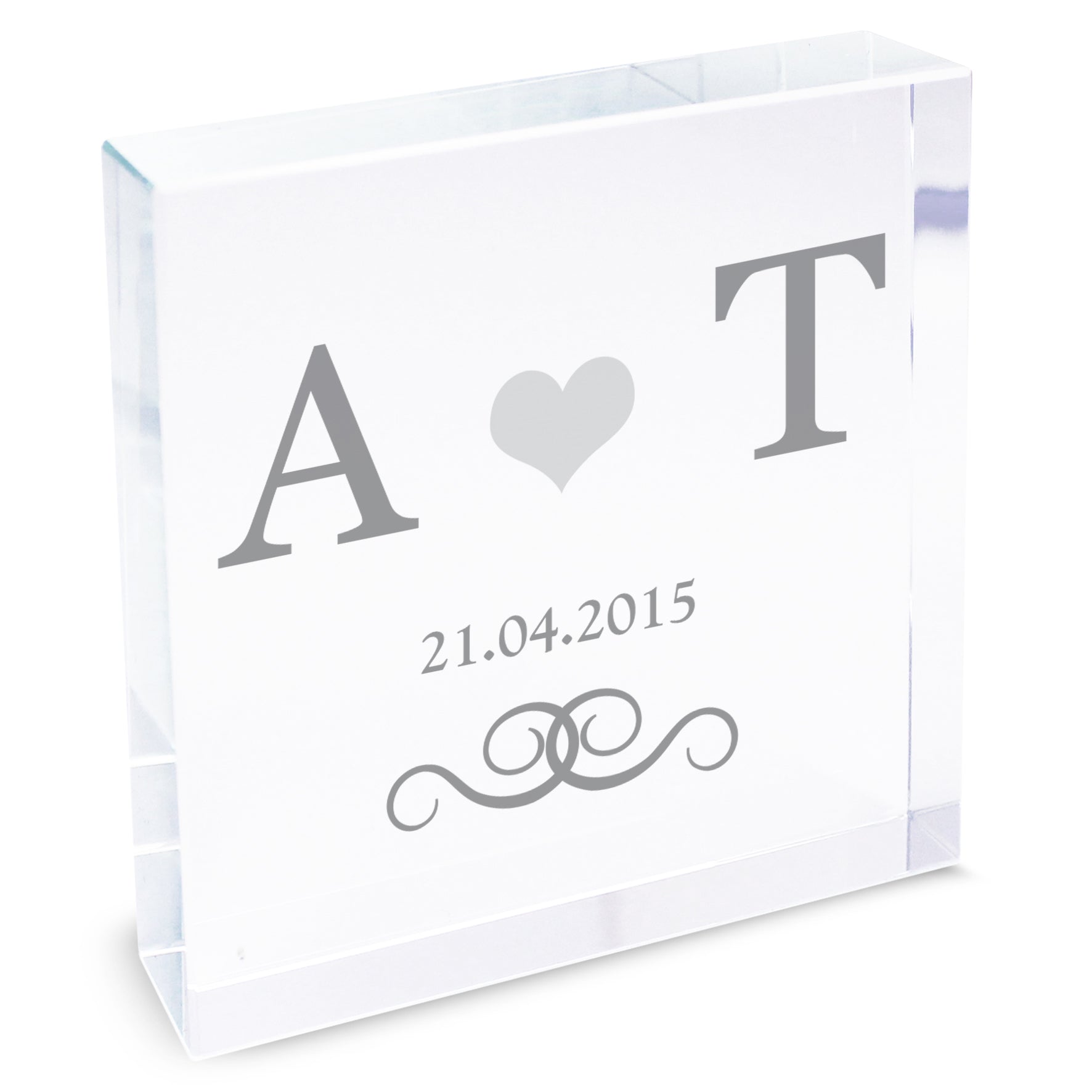 Personalised Silver Monogram Crystal Token - image 3