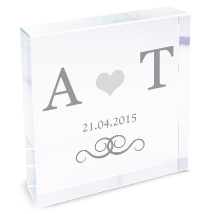 Personalised Silver Monogram Crystal Token - image 3