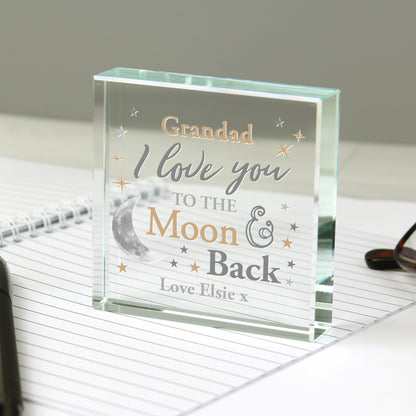 Personalised To the Moon and Back... Crystal Token - image 4