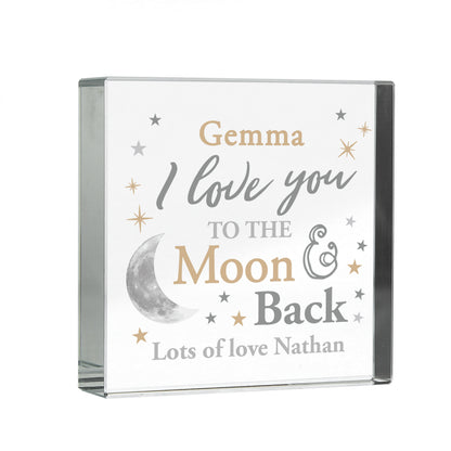 Personalised To the Moon and Back... Crystal Token - image 5