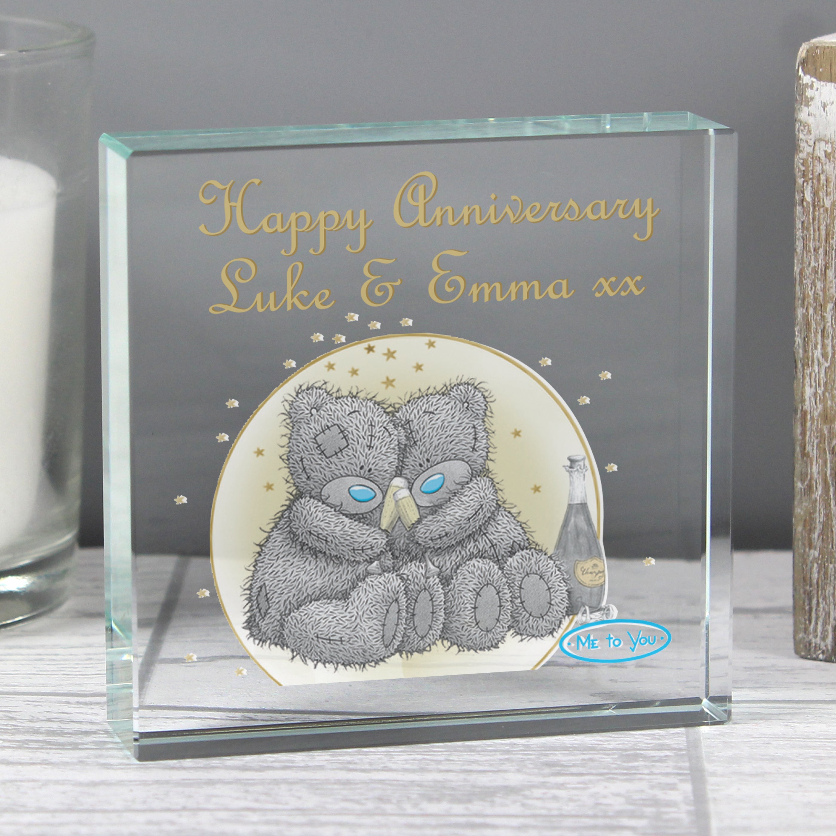 Personalised Me To You Gold Stars Crystal Token from Heartfelt Gifts