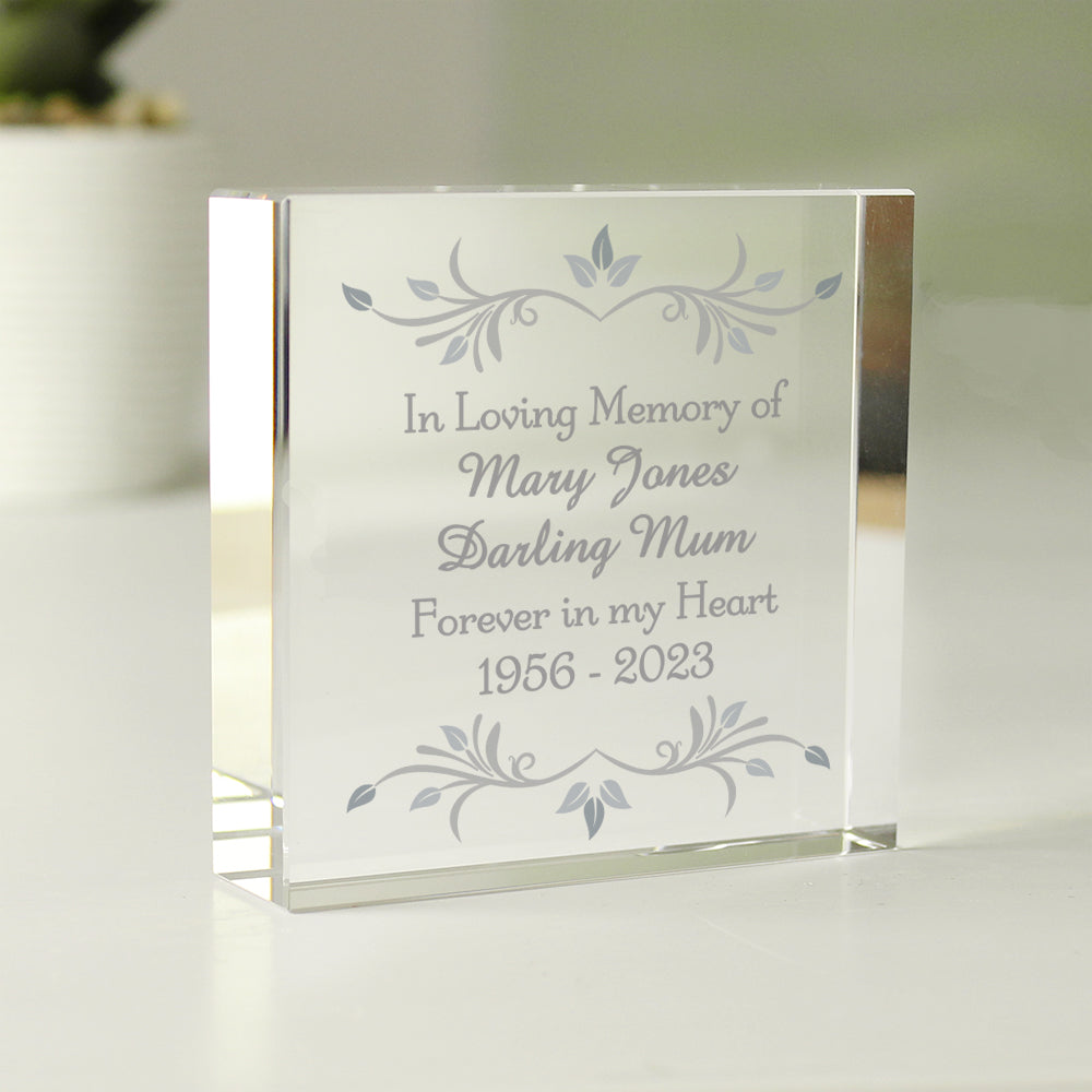 Personalised Sentiments Crystal Token from Heartfelt Gifts