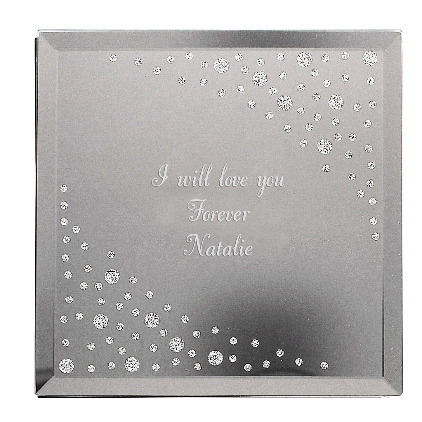 Personalised Any Message Diamante Glass Trinket Box - image 6
