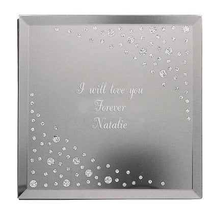 Personalised Any Message Diamante Glass Trinket Box - image 6