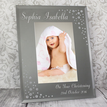 Personalised Any Message 6x4 Diamante Glass Photo Frame - image 15