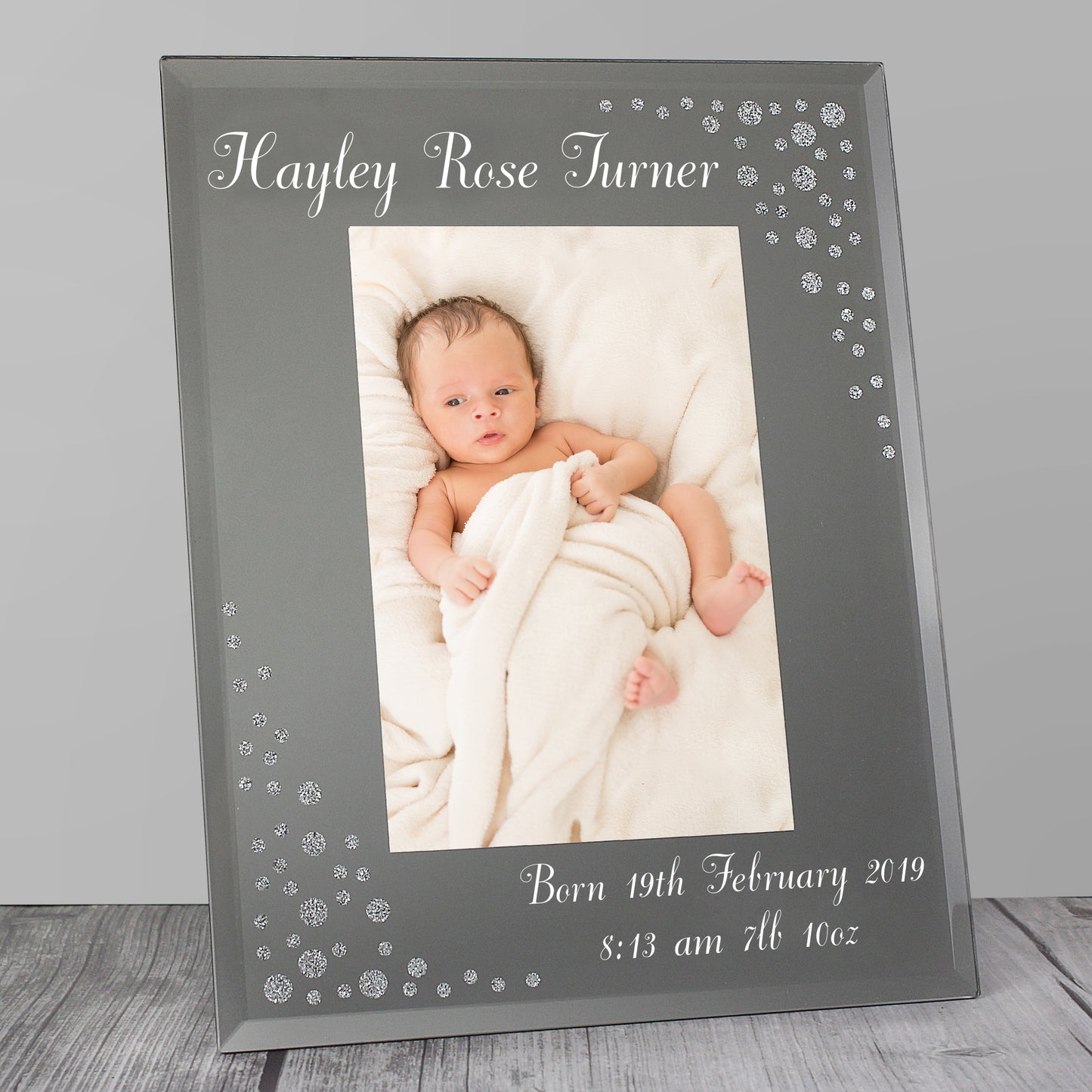Personalised Any Message 6x4 Diamante Glass Photo Frame - image 17