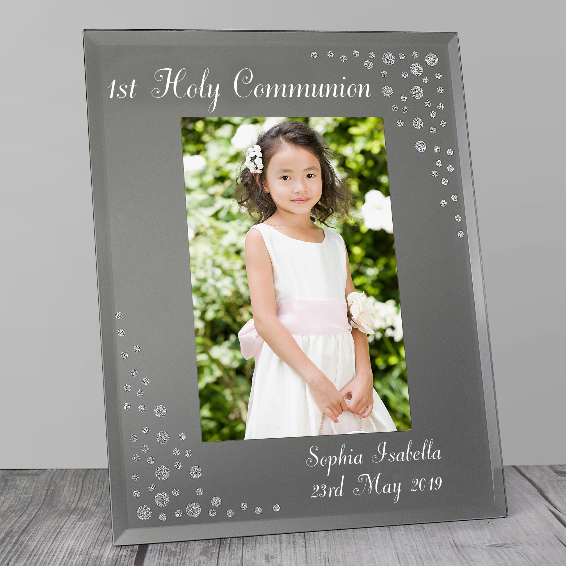 Personalised Any Message 6x4 Diamante Glass Photo Frame - image 4