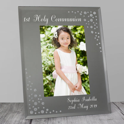 Personalised Any Message 6x4 Diamante Glass Photo Frame - image 4