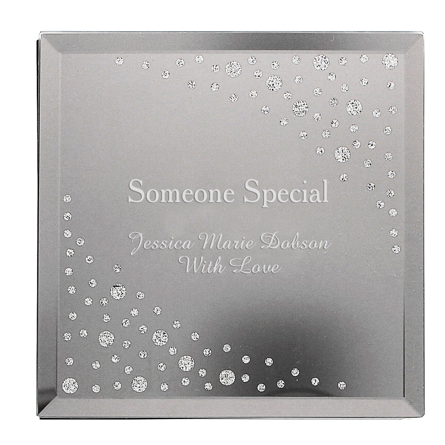 Personalised Diamante Name & Message Glass Trinket Box - image 5