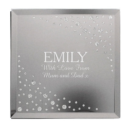 Personalised Diamante Name & Message Glass Trinket Box - image 6