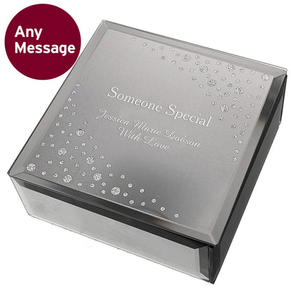 Personalised Diamante Name & Message Glass Trinket Box - image 8