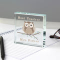 Personalised Woodland Owl Crystal Token from Heartfelt Gifts
