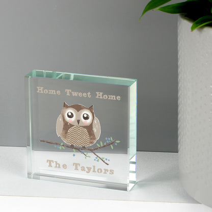 Personalised Woodland Owl  Crystal Token - image 3