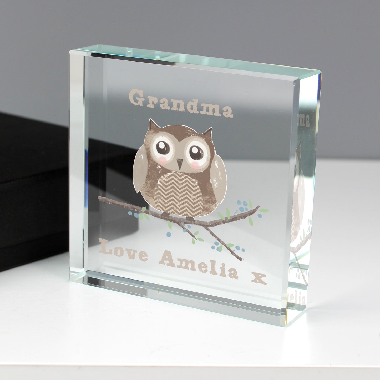 Personalised Woodland Owl  Crystal Token - image 4
