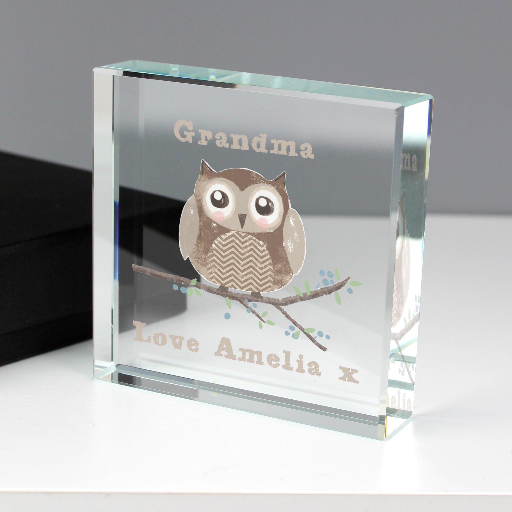 Personalised Woodland Owl  Crystal Token - image 4