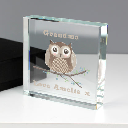 Personalised Woodland Owl  Crystal Token - image 4