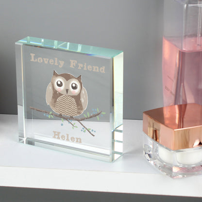 Personalised Woodland Owl  Crystal Token - image 5