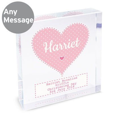 Personalised Stitch & Dot Baby Girl Crystal Token - image 2