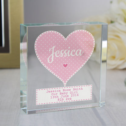 Personalised Stitch & Dot Baby Girl Crystal Token - image 3