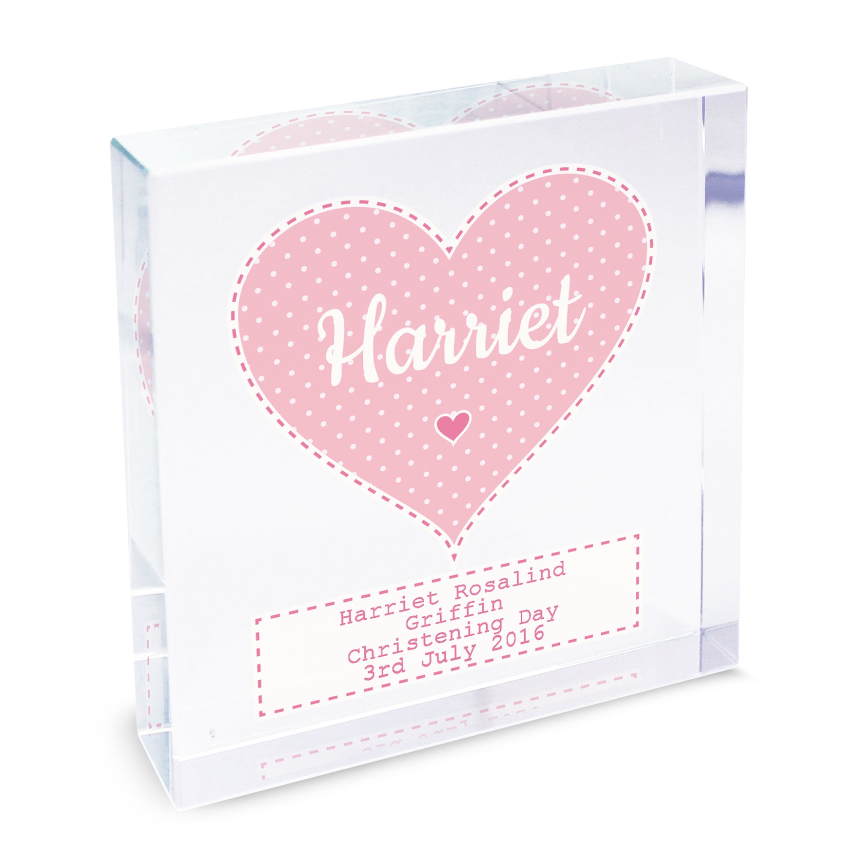 Personalised Stitch & Dot Baby Girl Crystal Token - image 4