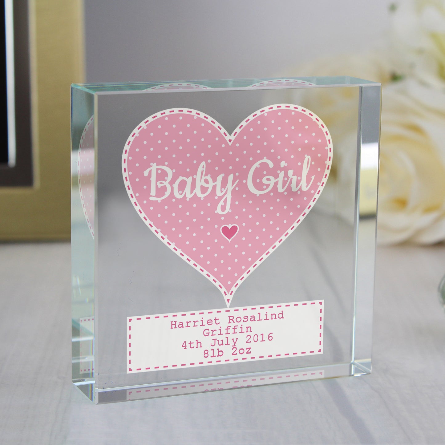Personalised Stitch & Dot Baby Girl Crystal Token - image 6