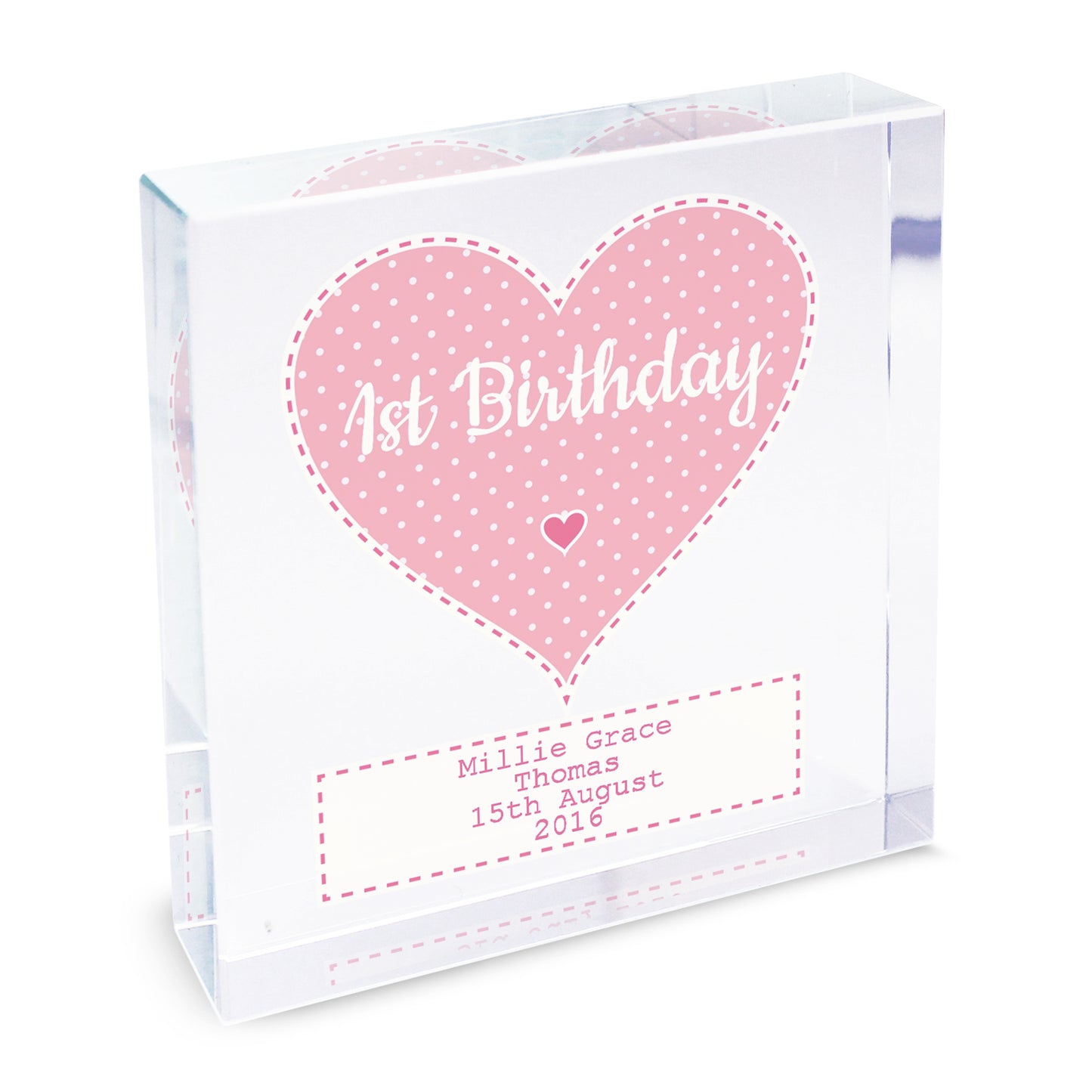 Personalised Stitch & Dot Baby Girl Crystal Token - image 7