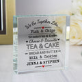 Personalised We Go Together Like... Crystal Token from Heartfelt Gifts