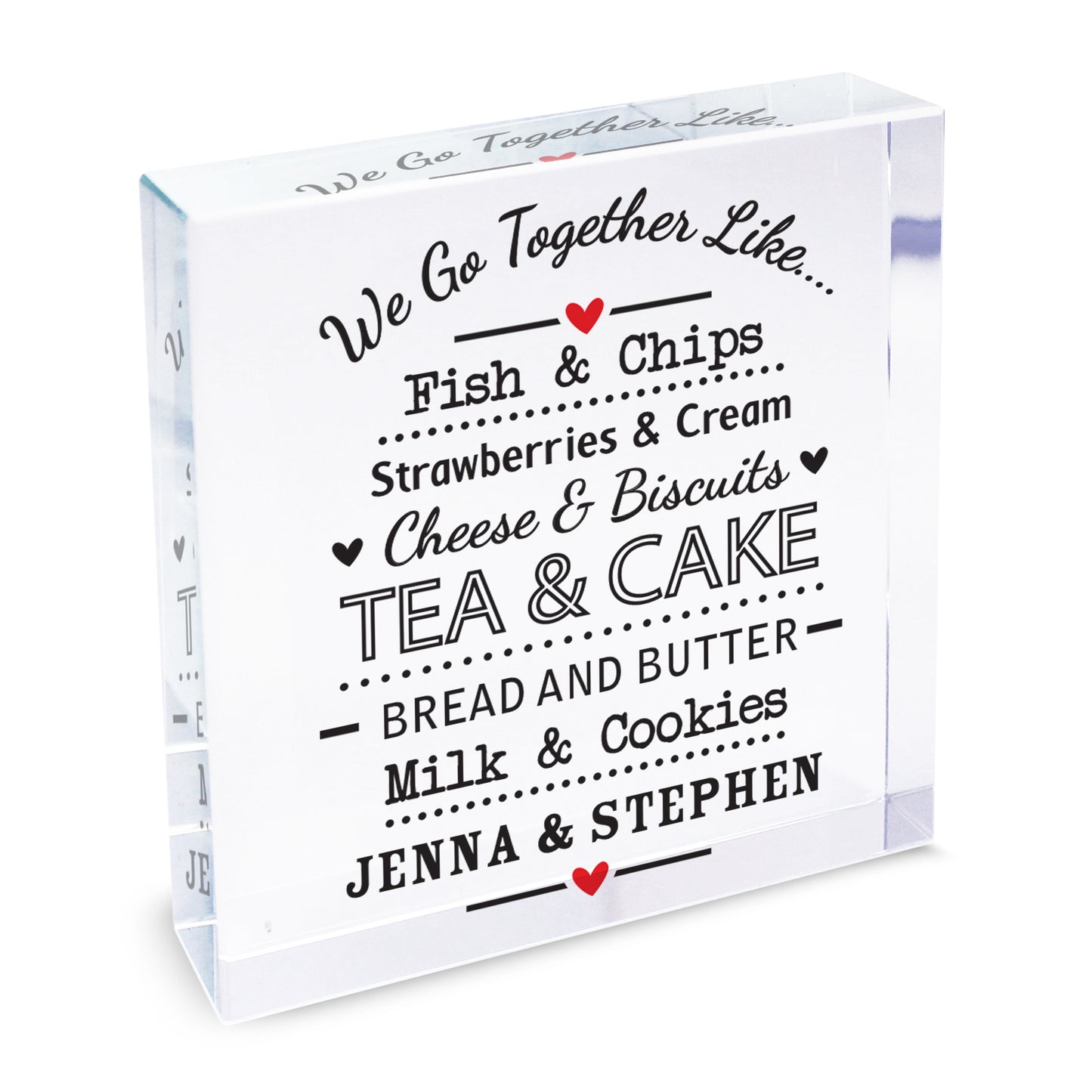 Personalised We Go Together Like...  Crystal Token - image 2