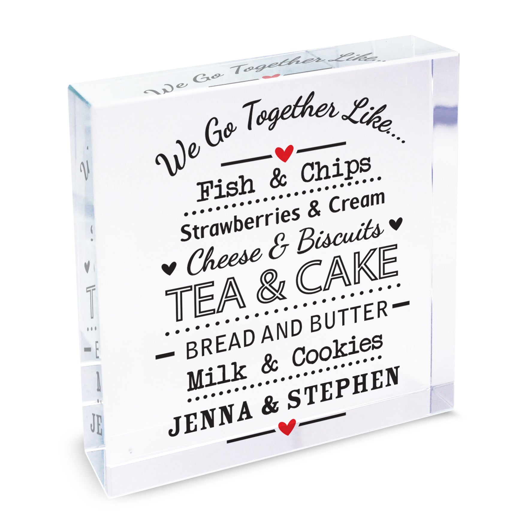 Personalised We Go Together Like...  Crystal Token - image 2