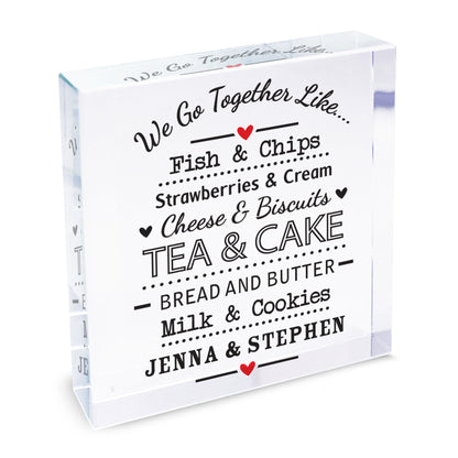 Personalised We Go Together Like...  Crystal Token - image 2
